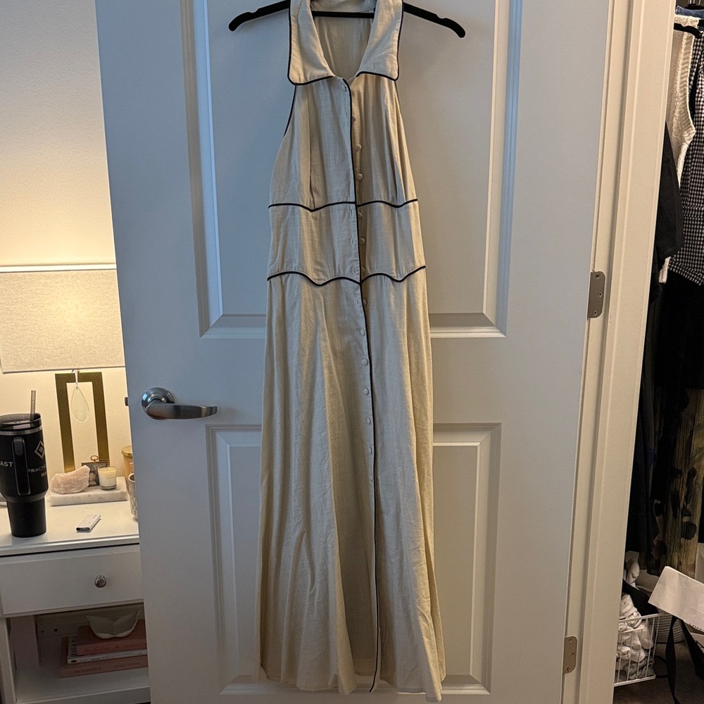 Elegant Cream Maxi Dress